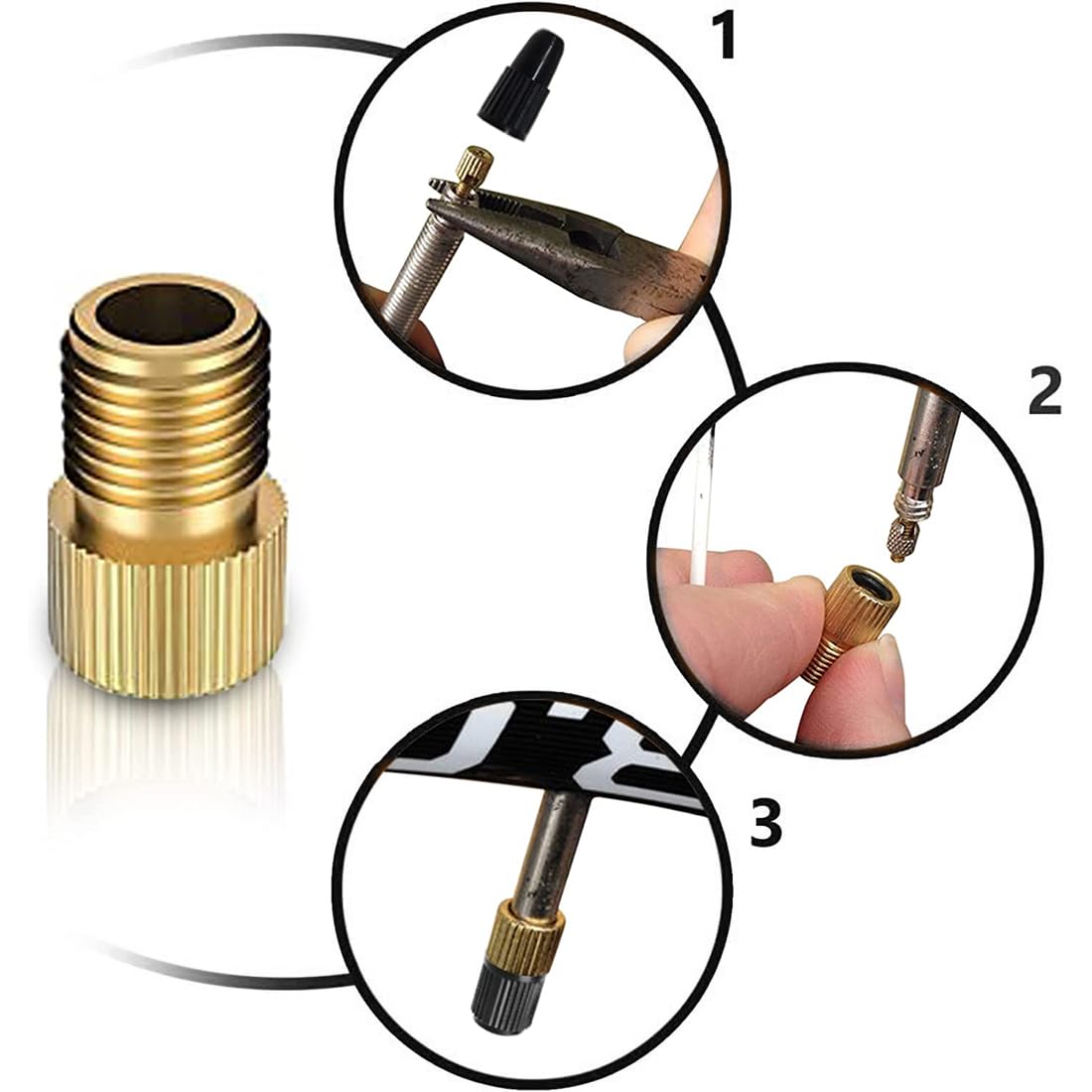 Kit Sostituzione Valvole Bici - 15 Pezzi, Per Presta E Schrader, Con Adattatore