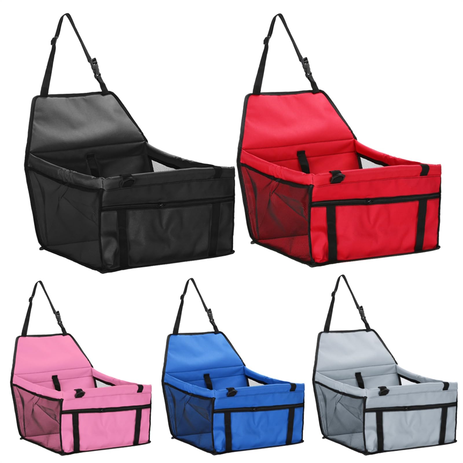ochraniacz samochodowy Pet Dog Back Bag Składane siedzenie samochodowe dla psa Poduszka Przenośne akcesoria podróżne do samochodu Koc dla psa(Pink)