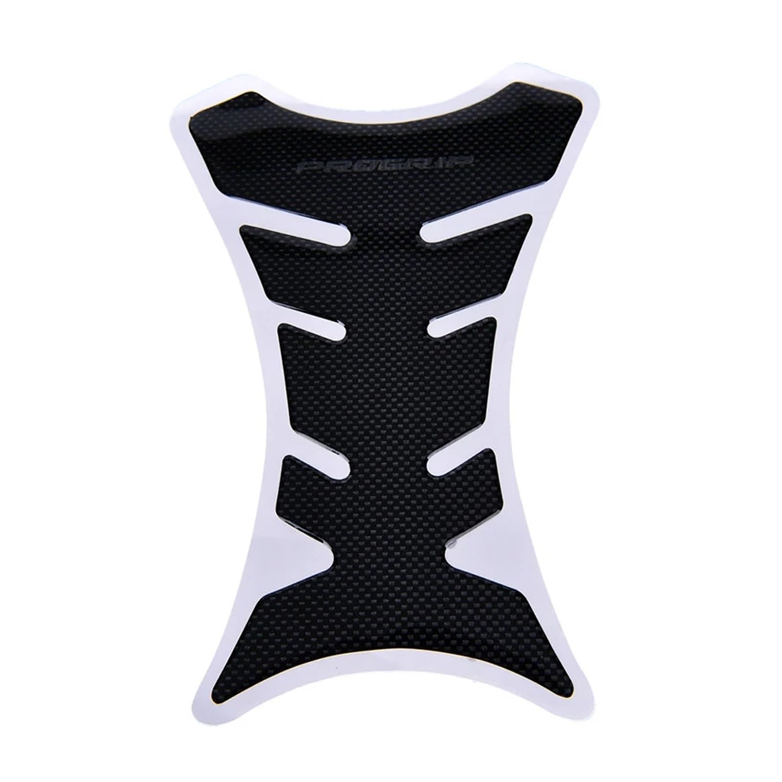 1Pcs Fishbone Carbon Fiber Look Tank Pad Tankpad Sticker Motorcycle Black Color
