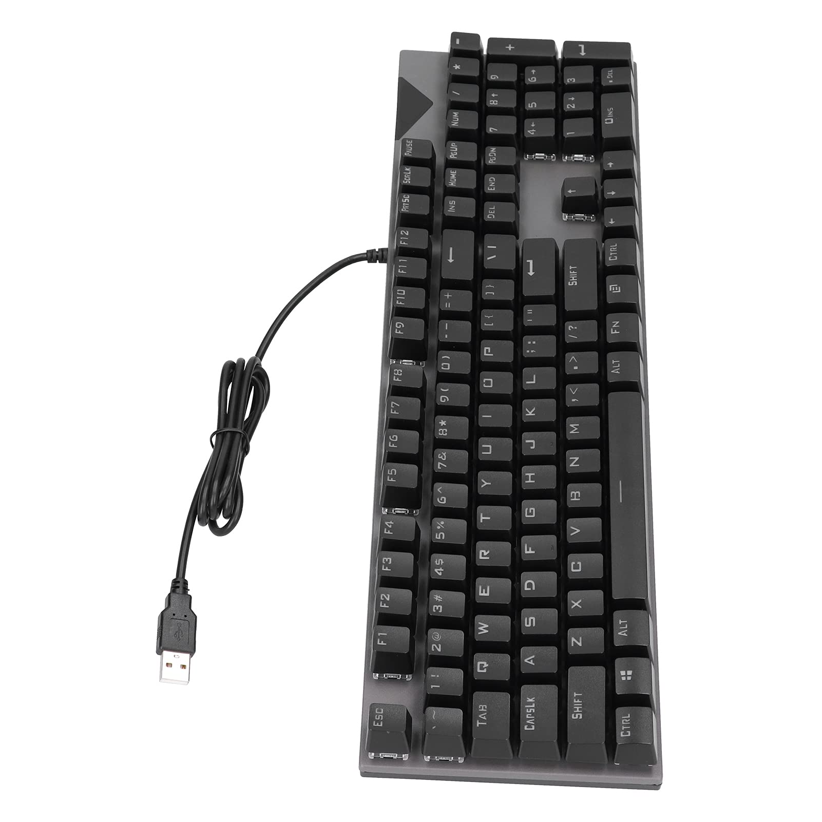 RGB Mechanical Gaming Keyboard, LED Backlit Wired Keyboard with Blue Switches, Anti-Ghosting 104 Keys, Durable Ergonomic Silent Keyboard for PC Gamer, Desktop, for PS4/5