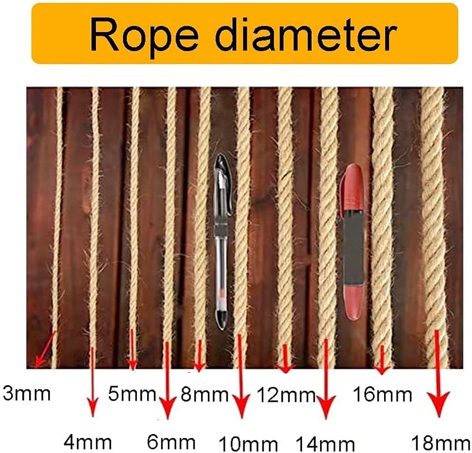 Generico Reti di carico Rete di Sicurezza per Corda di Iuta Resistente Protezione Bambini Corda per Bambini, Rete anticaduta per Balcone Rete a Traliccio per Piante rampicanti con Materiale di Iuta n
