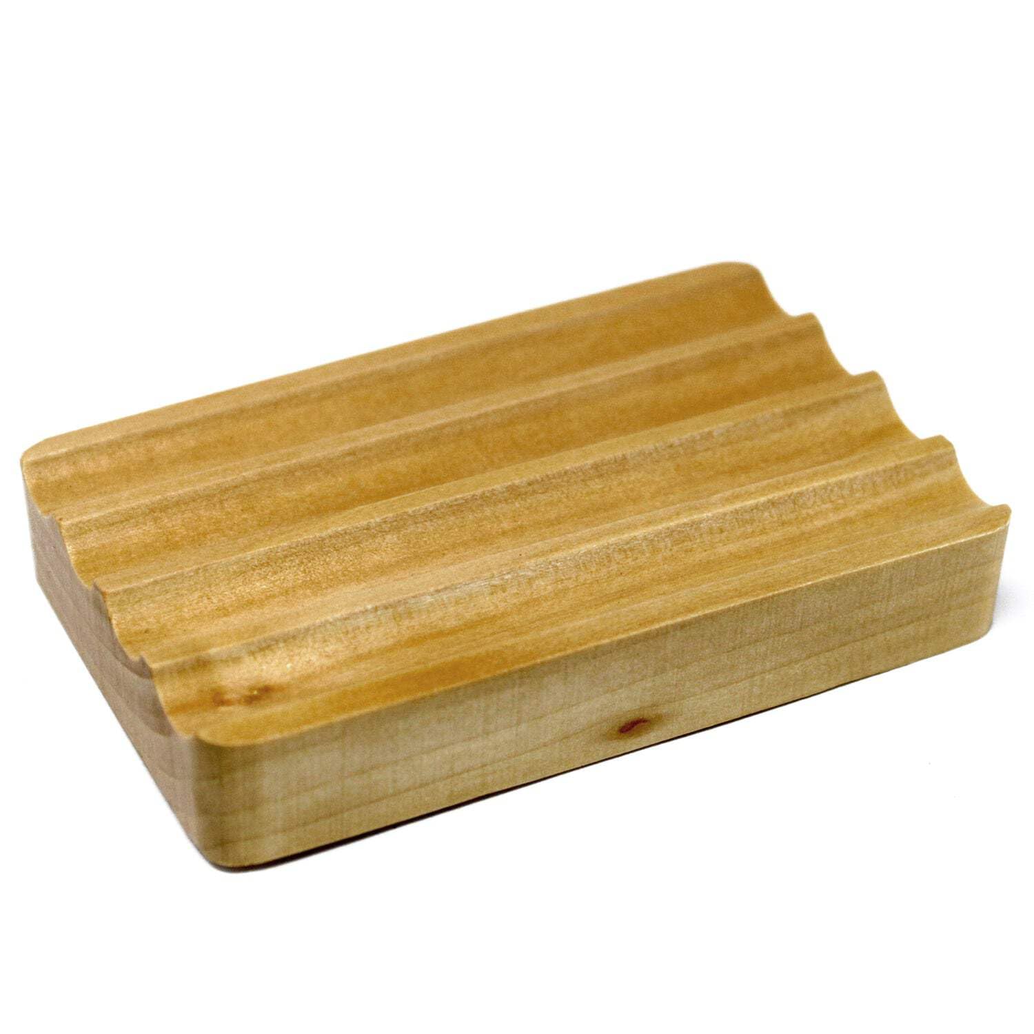 Wooden Soap Dish Grooved, ridged Eco Friendly Wood for kitchen or bathroom