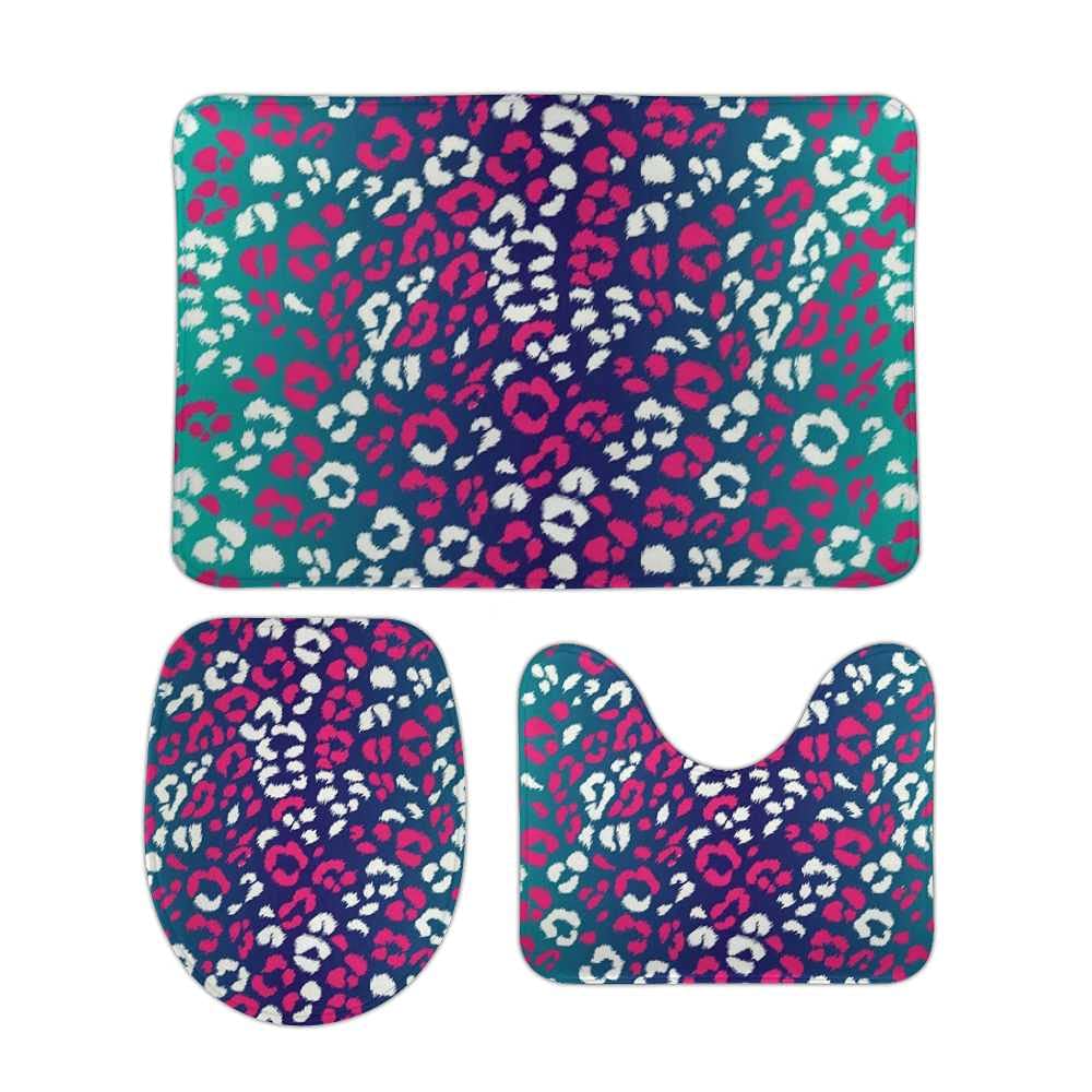 Tapis de salle de bain en mousse corail douce et absorbante