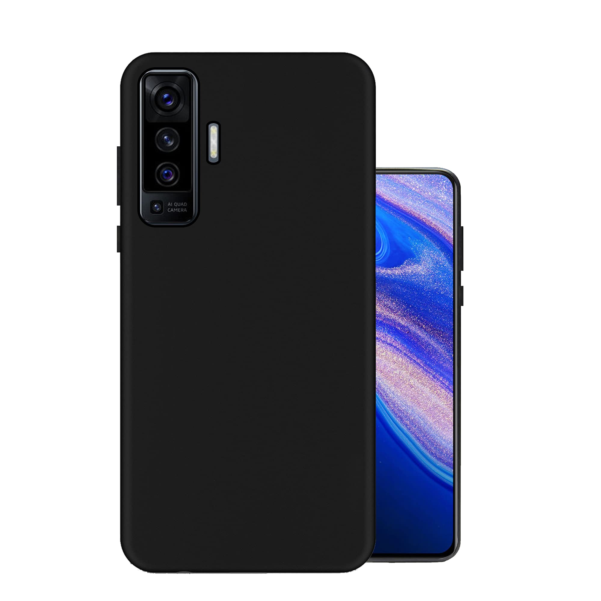 HELLO ZONE Exclusive Matte Finish Soft Back Case Cover for Vivo X50 - Black (B08JGWPMYB) Amazon Price History, Amazon Price Tracker