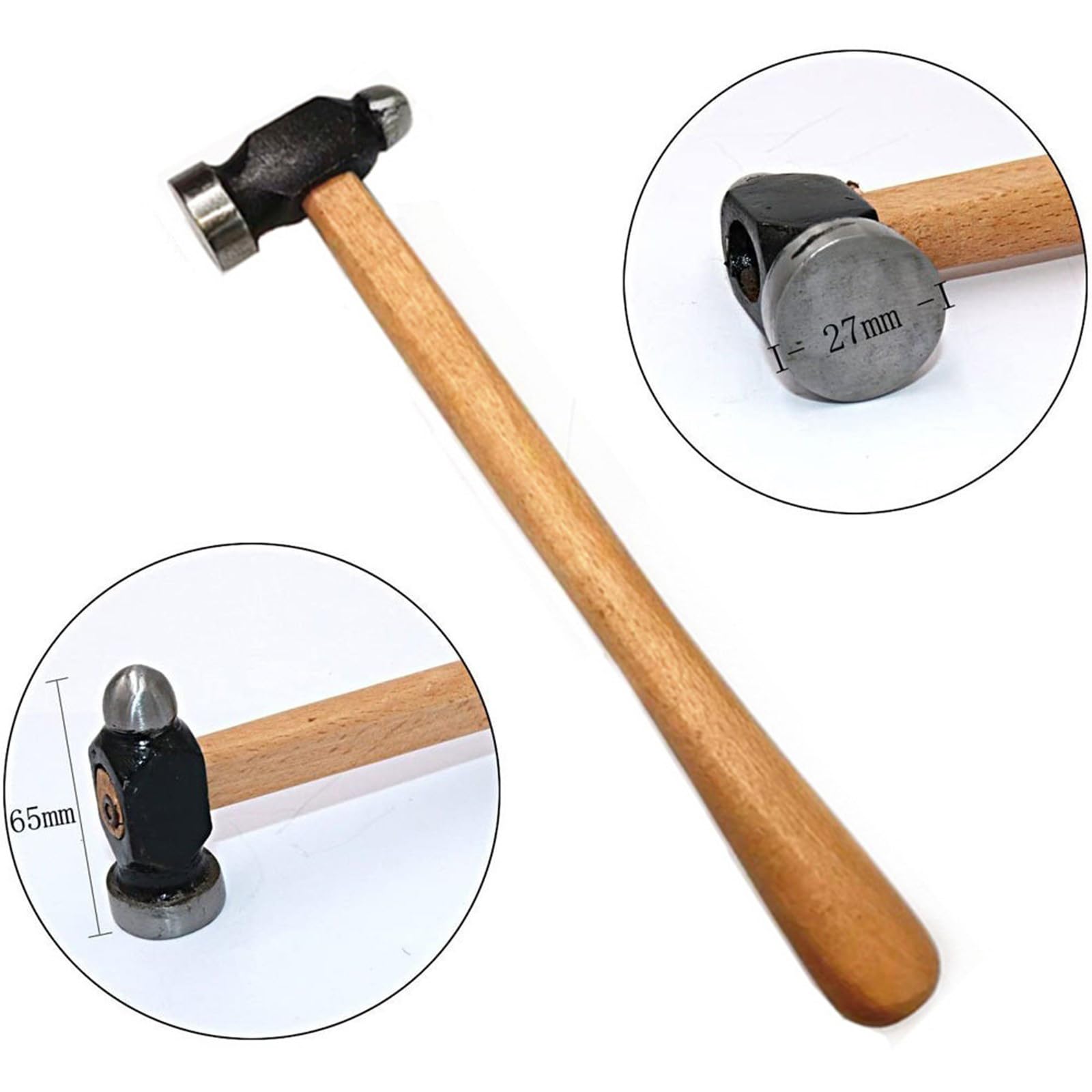 3-teiliges multifunktionales Schmuck Bastelwerkzeug mit Silikonmatte, Holzbasis und Eisenhämmern für Modebegeisterte Eisen Schmuckhammer