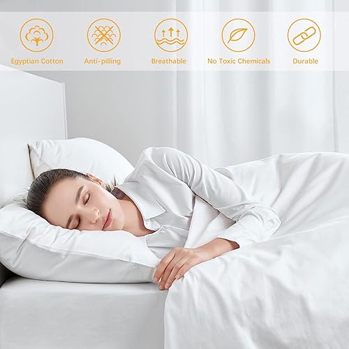 Miniatura 53 de Sábana bajera ajustable individual XL para dormitorio universitario, sábanas 100% algodón egipcio, sábanas bajeras de lujo con bolsillo profundo
