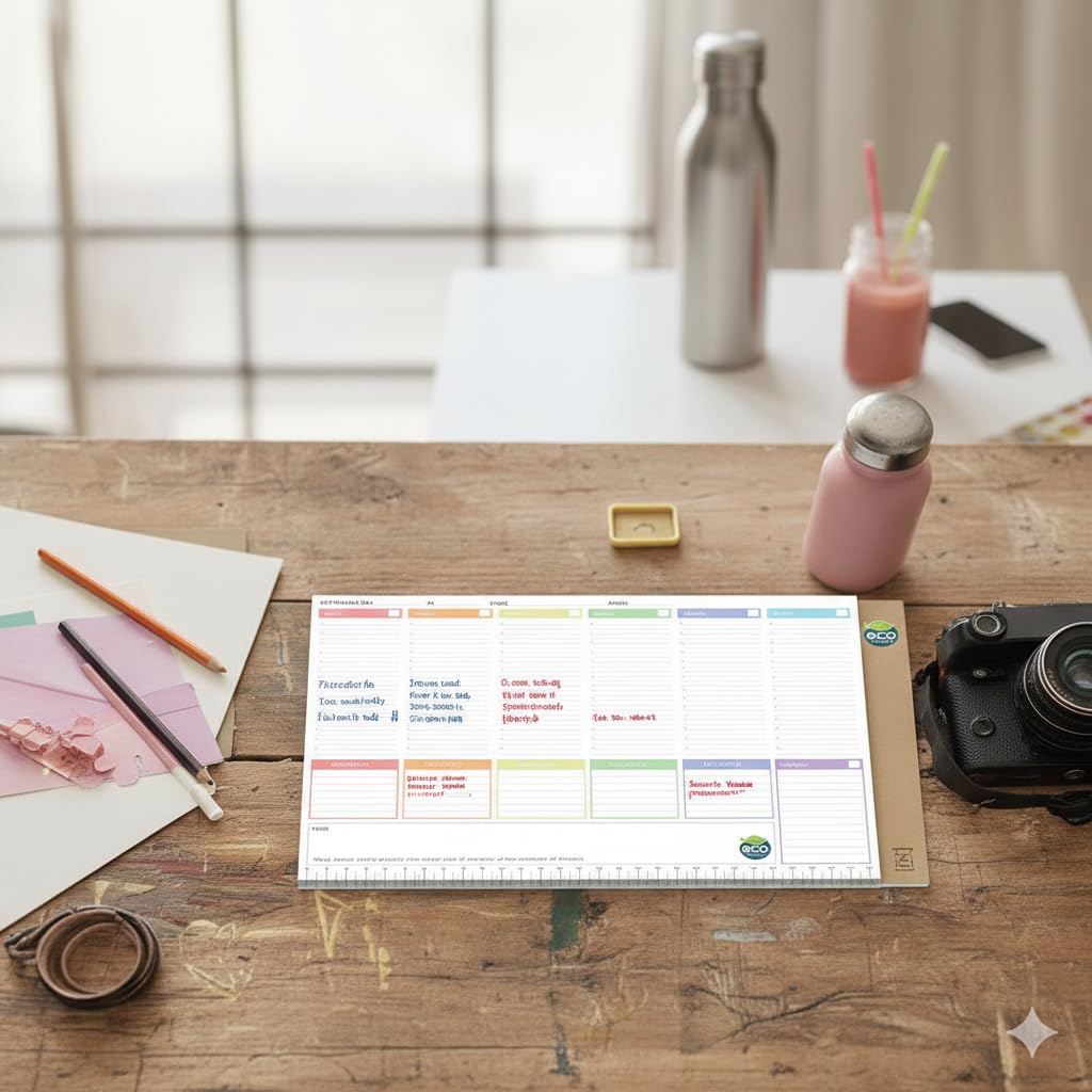 Planner Settimanale 2026 con Penna in Omaggio – Agenda 2026 per Pianificazione Settimanale, Appuntamenti e Obiettivi – Organizzatore Personale per Lavoro, Studio e Casa