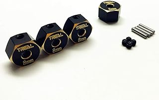 Treal SCX10 II Brass Hex Adaptor 4pcs Wheel Hub for AX90046/AX90047 (12mm*8mm)