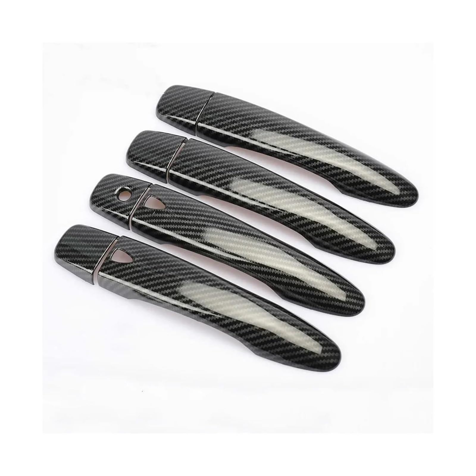 Hckclmbmzw Style 1 For Nissan For Qashqai J11 2014-2020 Car Door Handle Cover Trim Styling Accessories Carbon Fiber Chrome Door Handle Cover(Style 1)