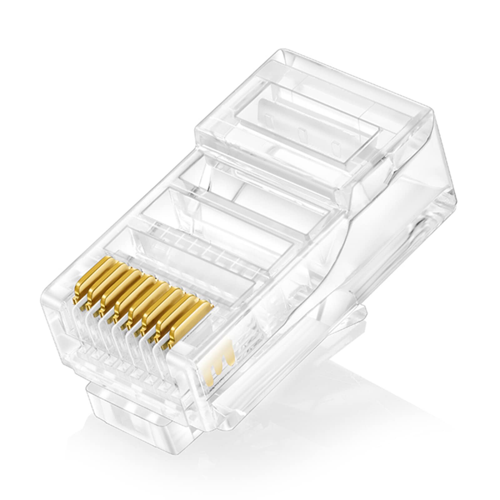 Lot de 50 connecteurs RJ45 Cat 6 - Connectivité transparente pour câble Ethernet UTP solide ou toronné (50, catégorie 6)