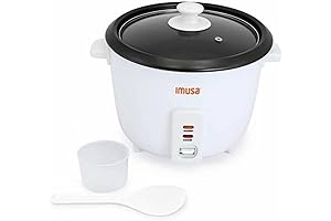 IMUSA 8-Cup (Uncooked) 16-Cup (Cooked) Electric Nonstick Rice Cooker GAU-00013 in White