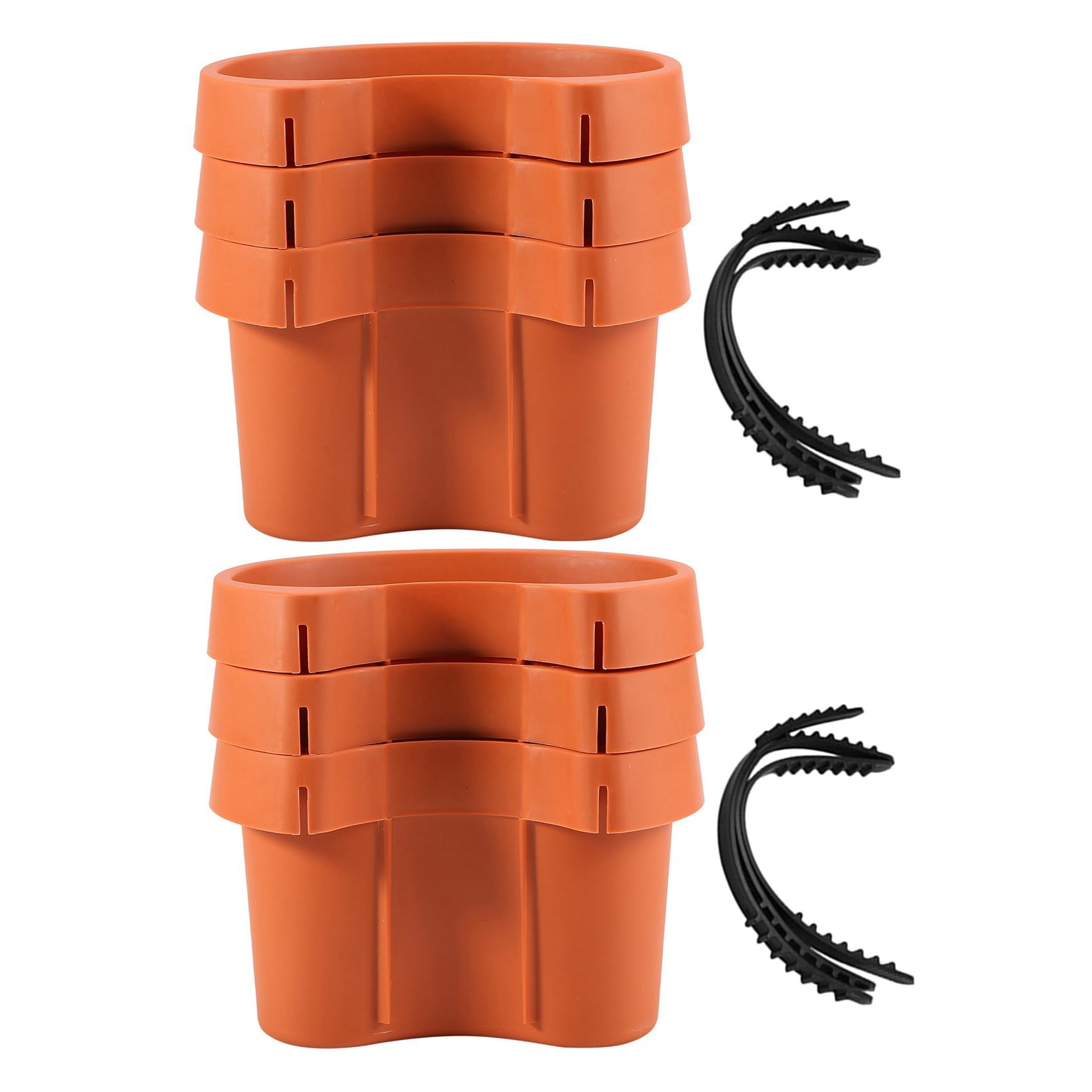 Mschenzw Green 6 Pieces/Lot Gutter Fall Pipe Garden Flowers Pot Drain Pipe Flowers Pots Tubs Drain Pipe Garden Plant Vessels