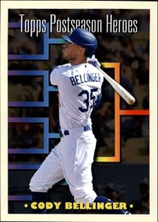 2019 Topps Throwback Thursday Baseball #235 Cody Bellinger Los Angeles Dodgers Postseason Heroes on 1993-94 Basketball Design Print Run 445