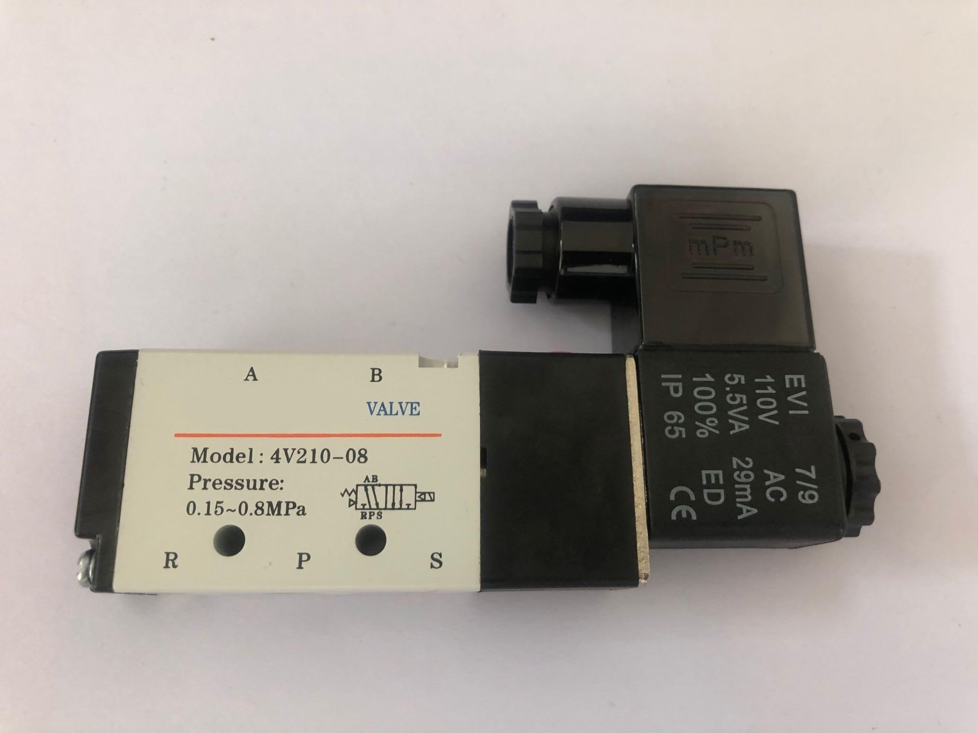 Électrovanne 5 voies 4V210-08 AC380V pour commande de vérin pneumatique double effet