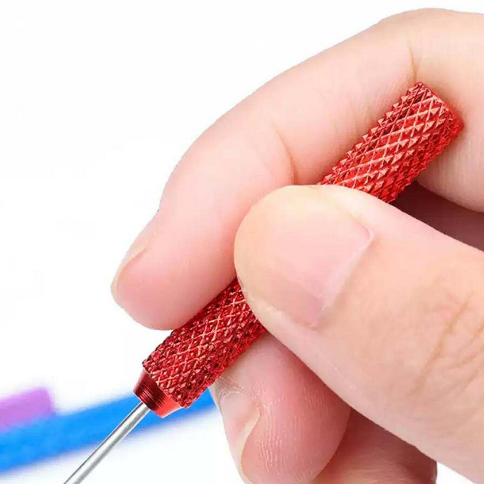 3 Pieces Punch Pin Embroidery Needle Adjustable Portable Starter Tool Felt Poke Pin for Starter Handicraft DIY Craft Beginner