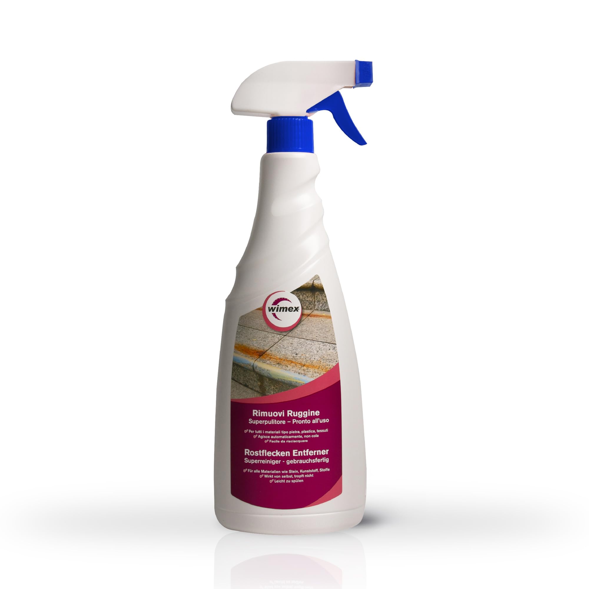 Wimex® Retirer la rouille Spray pour taches de rouille sur toutes les surfaces et tissus. 750 ml