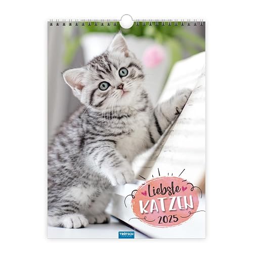 Trötsch Classickalender Liebste Katzen 2025: Wandkalender