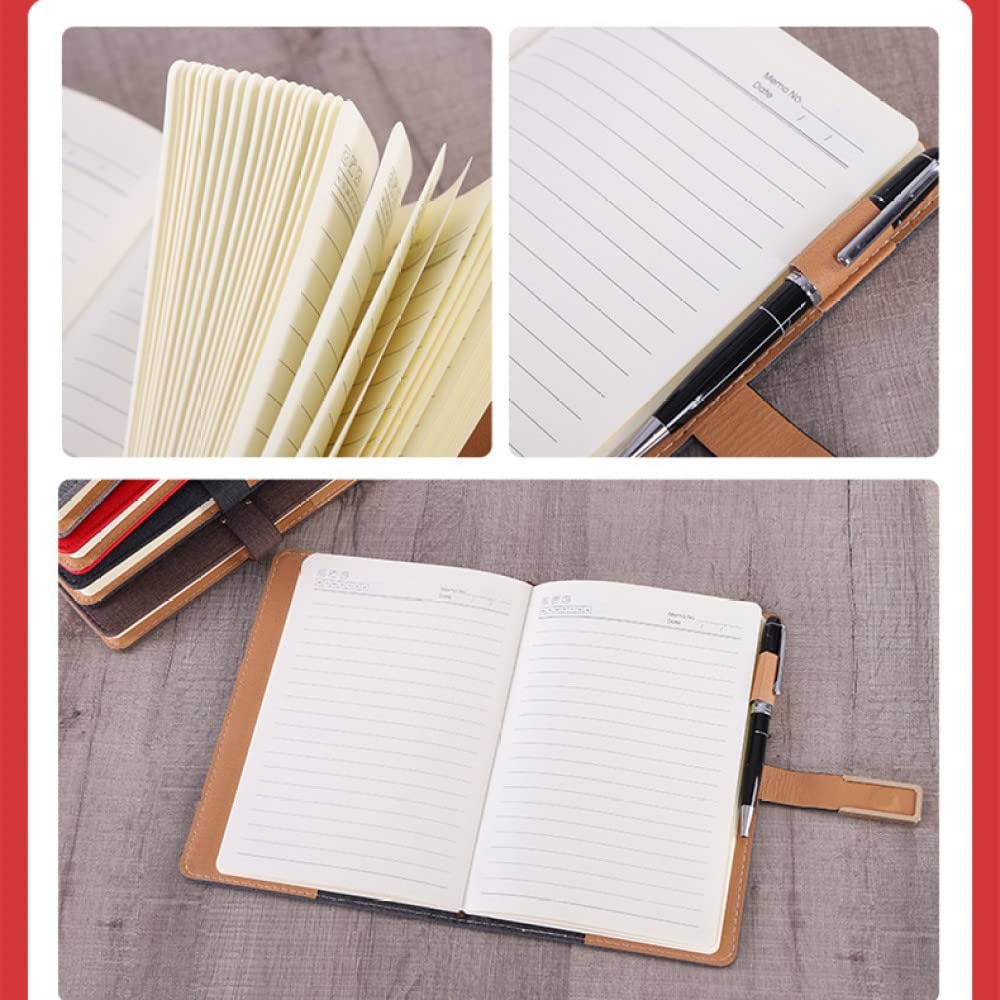 Notebook in Pelle per Ufficio Creativo A5 Planner Giornaliero Agenda Copertina rigida in PU Notebook Diario aziendale Blocco note Note Book Cancelleria,YL,4PCS