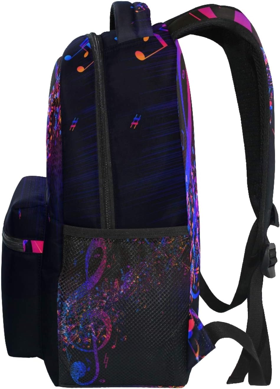 AUUXVA Backpack Abstract Music Note Art Painting School Shoulder Bag Large Waterproof Durable Bookbag Laptop Daypack for Students Teens Girls Boys Elementary - Image 4