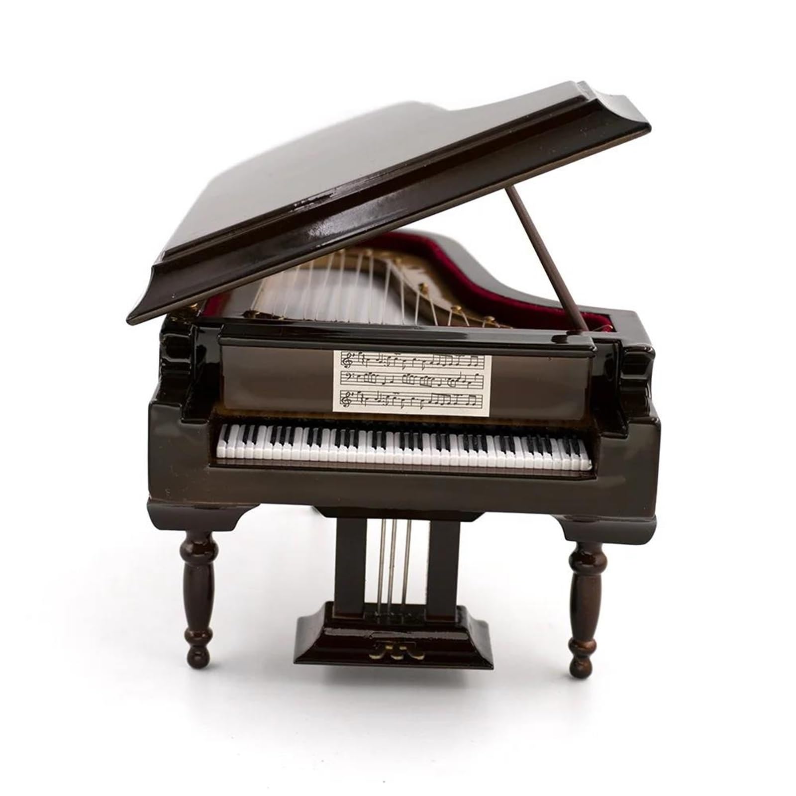 ornamenti per strumenti musicali Modello Di Pianoforte A Coda In Miniatura In Legno Con Sgabello Mini Accessori Per Strumenti Musicali (Size : 14x11x13cm)