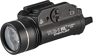 Streamlight 69260 TLR-1 HL 1000-Lumen Tactical Weapon Mount Light With Rail Locating Keys & Lithium Batteries, Black, Box