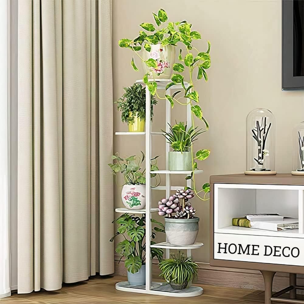 See full amazon price history chart for HOME DECO A Trendy Luxury Metal 6 Tier 7 Potted Plant Stand Multiple Flower Pot Holder Shelves Planter Rack Storage Organizer Display for Indoor Outdoor Garden Balcony Size- HxL 41x18 Inch (WHITE) HOME DECO A Trendy Luxury Metal 6 Tier 7 Potted Plant Stand Multiple Flower Pot Holder Shelves Planter Rack Storage Organizer Display for Indoor Outdoor Garden Balcony Size- HxL 41x18 Inch (WHITE) (B0CJ82Z6X5) Amazon Price History, Amazon Price Tracker
