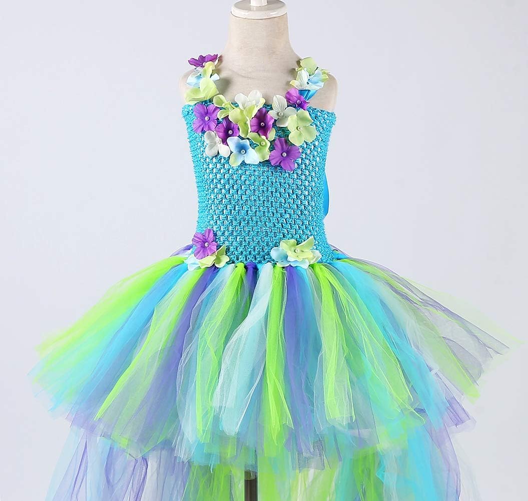 Tutu Dreams Long Train Fairy Princess Dress for Girls 1-8Y with Wings Set Birthday Party