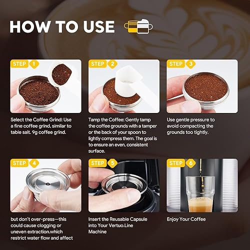 Miniatura 2 de Cápsula de café reutilizable de acero inoxidable, cápsula de café recargable de metal, 2.4 fl oz / 2.40 pulgadas (pequeño), compatible con