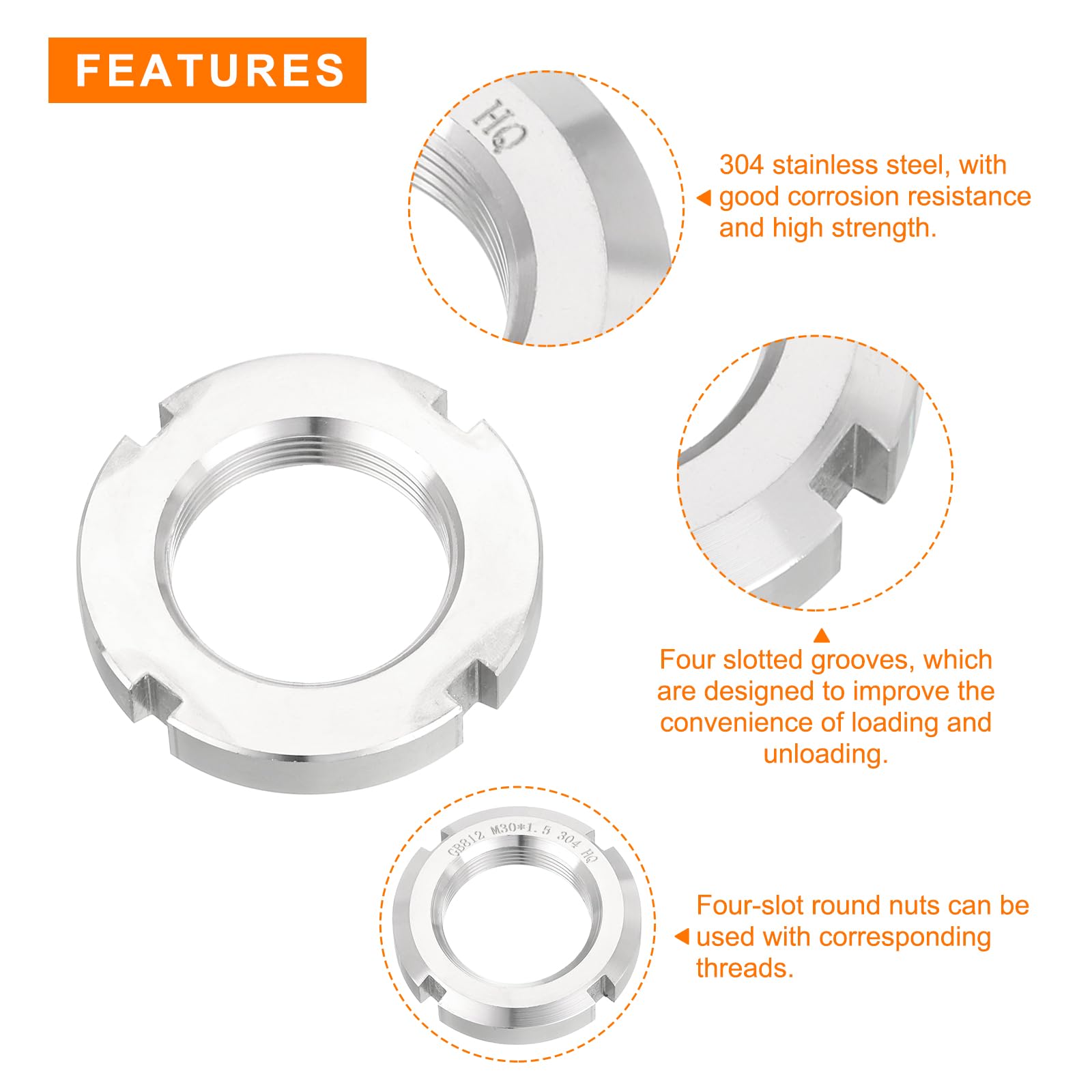 QUARKZMAN 30 Dadi Esagonali Autobloccanti In Acciaio Inox 304 Con Inserti In Nylon – 3/8-16, Antiruggine E Anticorrosione Per Fai-da-te E Lavori Professionali