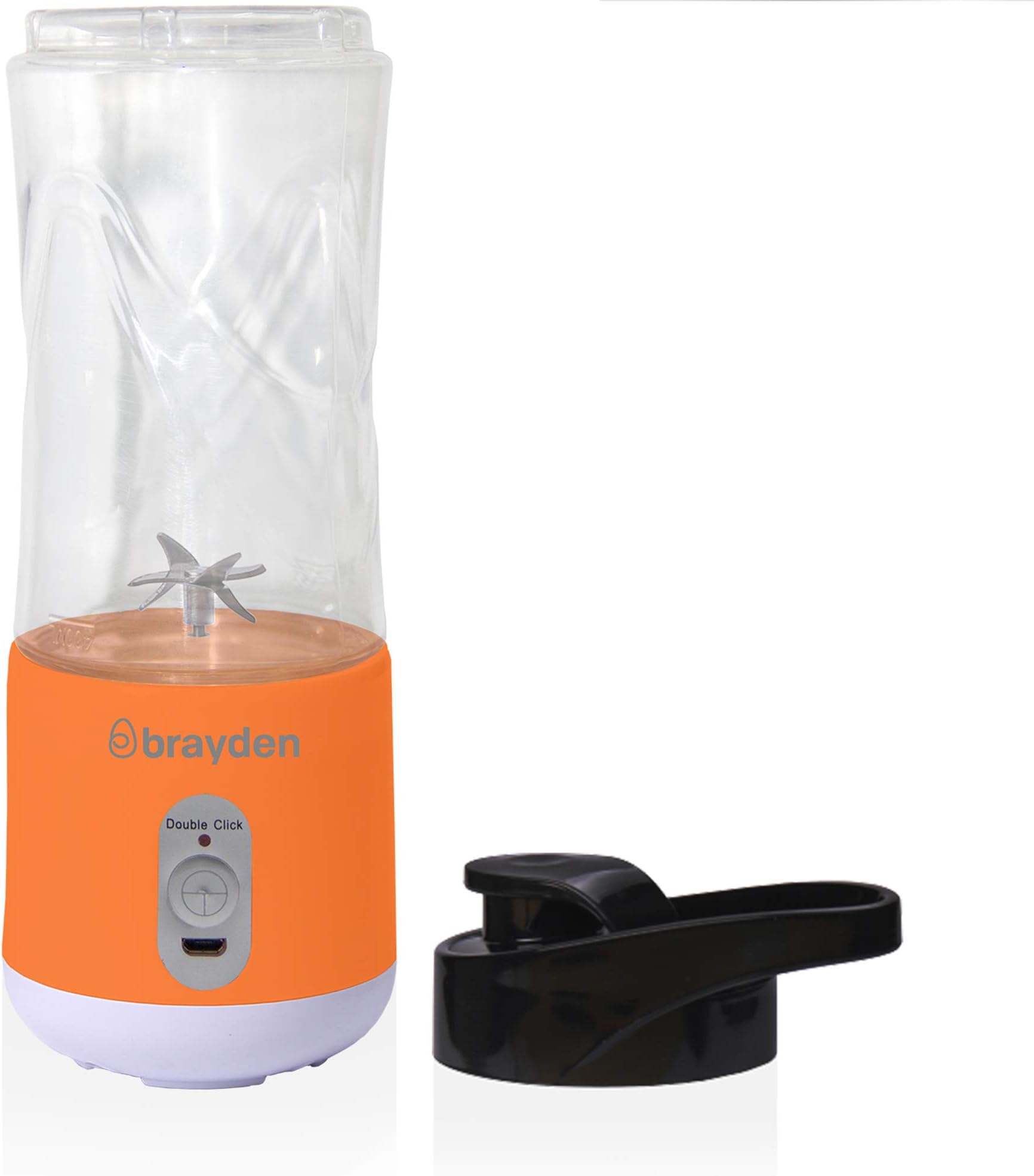 Brayden Fito Atom Mixer Grinder with 400ml Tritan Jar (Black Grey Orange)