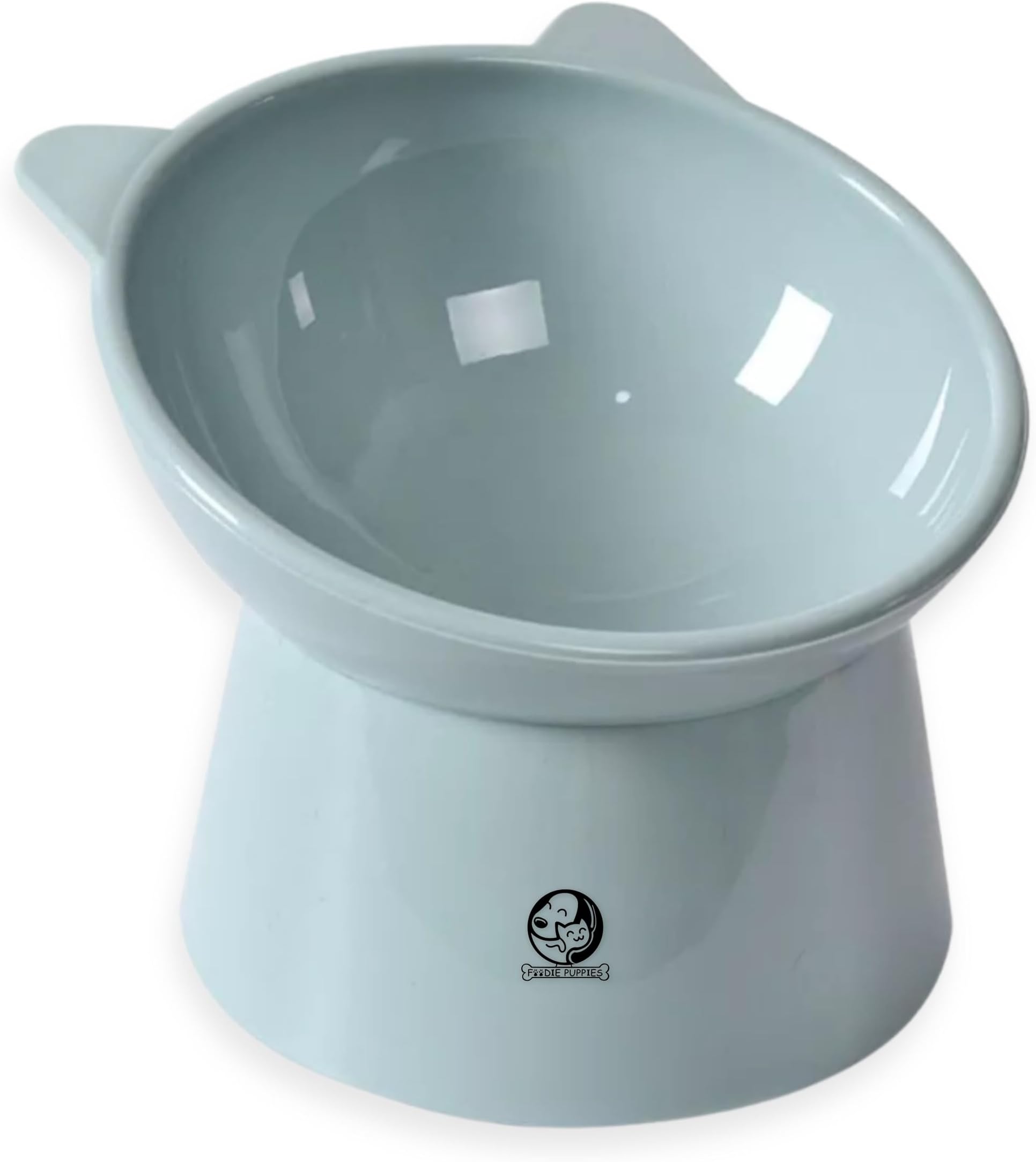 Foodie Puppies Elevated Cat Bowl Feeder Food Water Feeder Bowl for Cats, Kittens & Puppies | Persian Cat Food Bowl Tilted Raised Bowl Anti Vomiting 15° Slanted Bowl (Color May Vary)