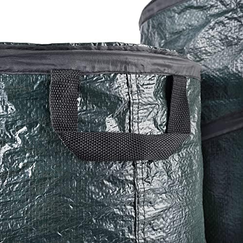 Set of 2 Pop-Up Garden Bags - Garden Waste, Refuse Rubbish, Bags With Handles (157L)
