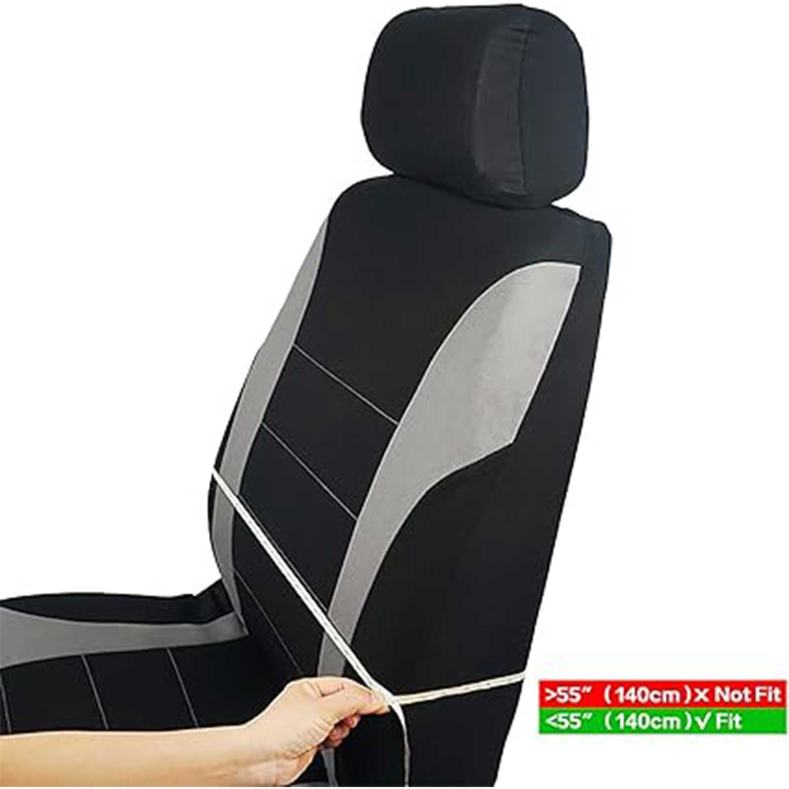 Housses De Siège Avant De Voiture, pour Renault Clio 3 2005 2006 2007 2008 2009 2010 2011 2012 Imperméable Antidérapant Housses De Siège Avant Coussins Couvre Protections Siège,Grey