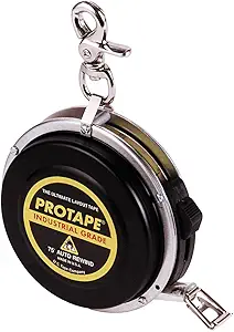 ProTape 3/8" x 75' Auto-Rewind Tape Measure w/ Nylon Coated Blade 46322 (975DCB) 10ths & Diameter by US Tape