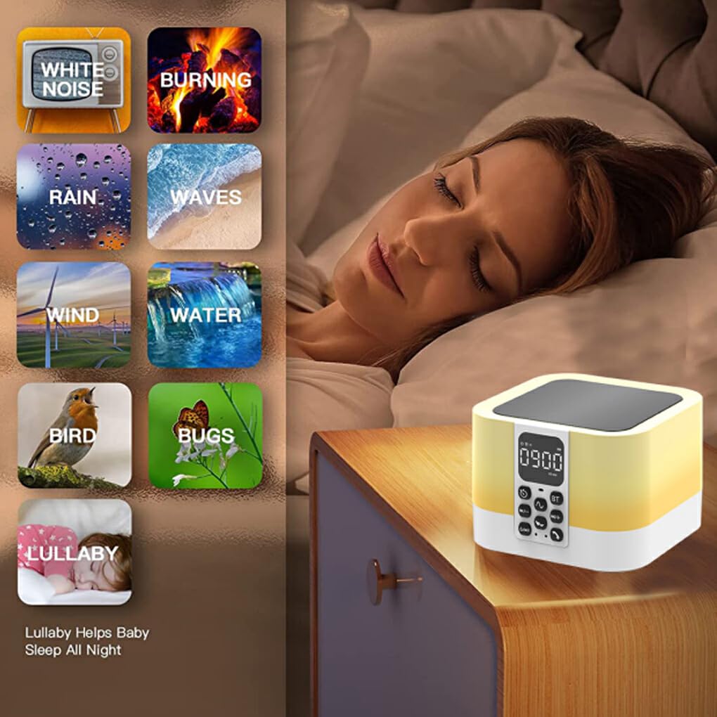 VUIUYOIES Macchina Audio Stereo Hi-Fi per Adulti 30 Timer di Sonno lenitivo per Bambini Che dormono con Rumore Bianco