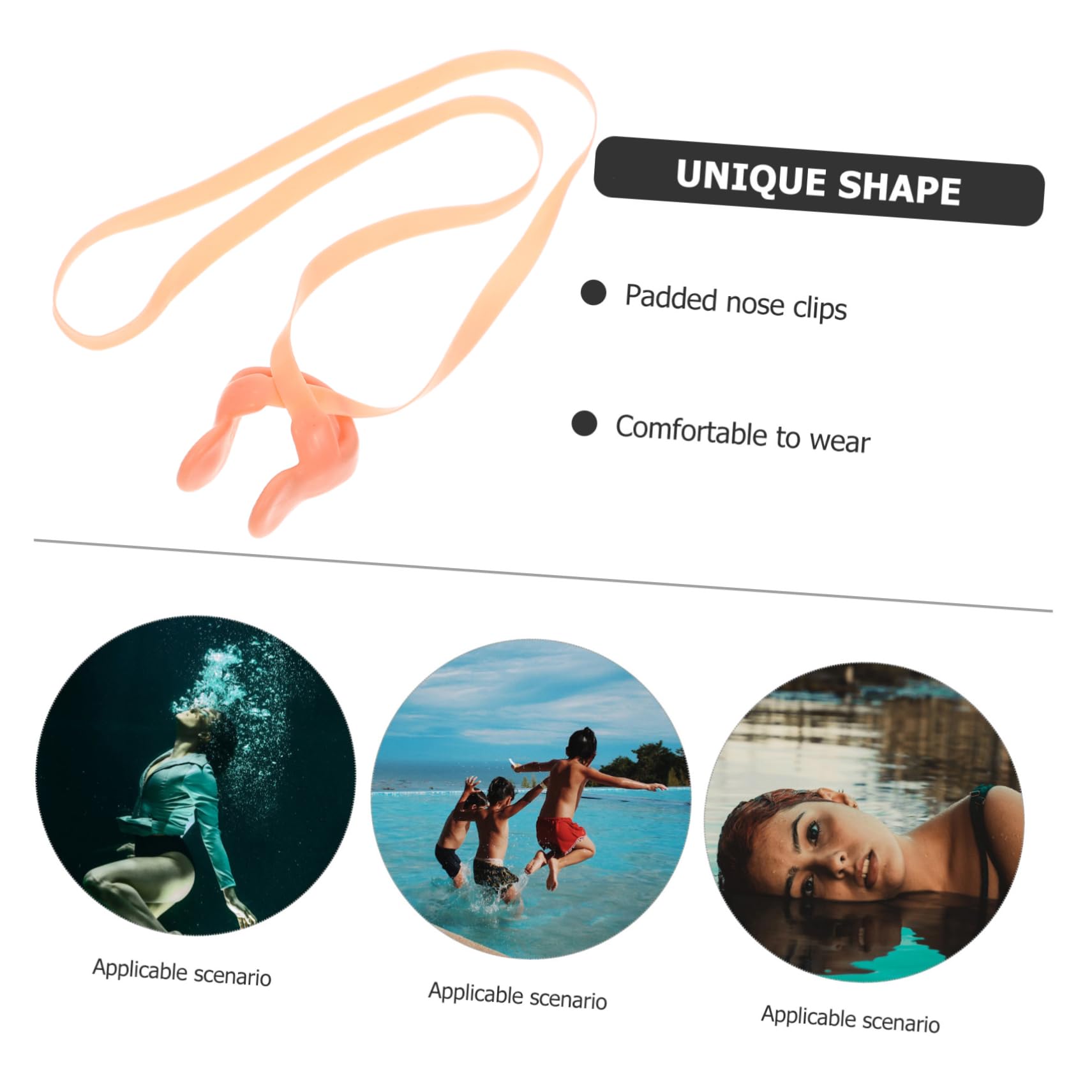 Yardwe 36 STK elastisches Band Stretch Band Waterproof wasserabdichtungen Schwimmen zubehör strechgürtel Schwimmzubehör verpackt Nasenklammer Schwimmausrüstung Nasenschiene Kind Nasenpads