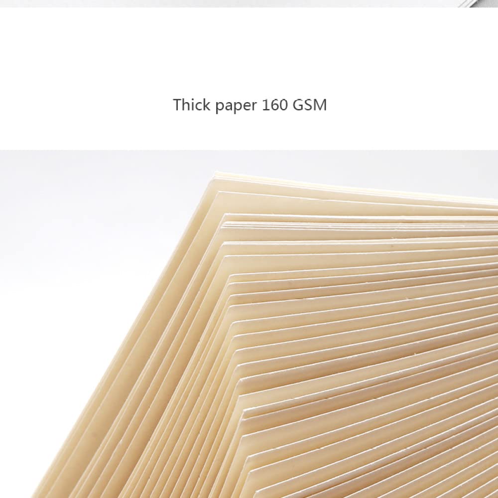 Skizzenbuch, Retro-Spirale, Leinen, Hardcover-Notizbuch, 120 Seiten, 160 g/m², nachfüllbar, für Kunst, Zeichnen, Schreibwaren, Schulbedarf, A4, Top