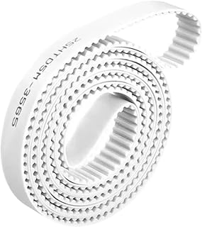 HTD5M PU Timing Belt White Polyurethane Toothed Closed Loop Gear, 430-475mm,Width 10/15/20/25/30/40mm(5M-475mm,20mm)