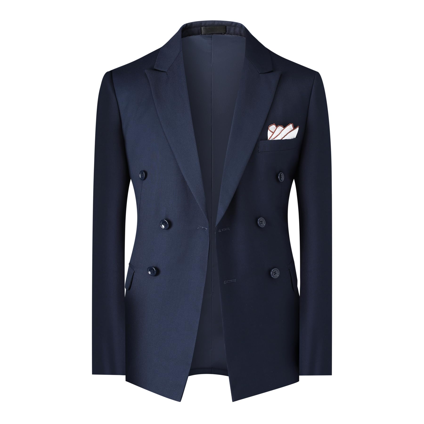 YFFUSHI Abito Uomo 2 Pezzi Regular Fit Doppiopetto Revers a Punta per Matrimonio Affari Giacca Pantaloni