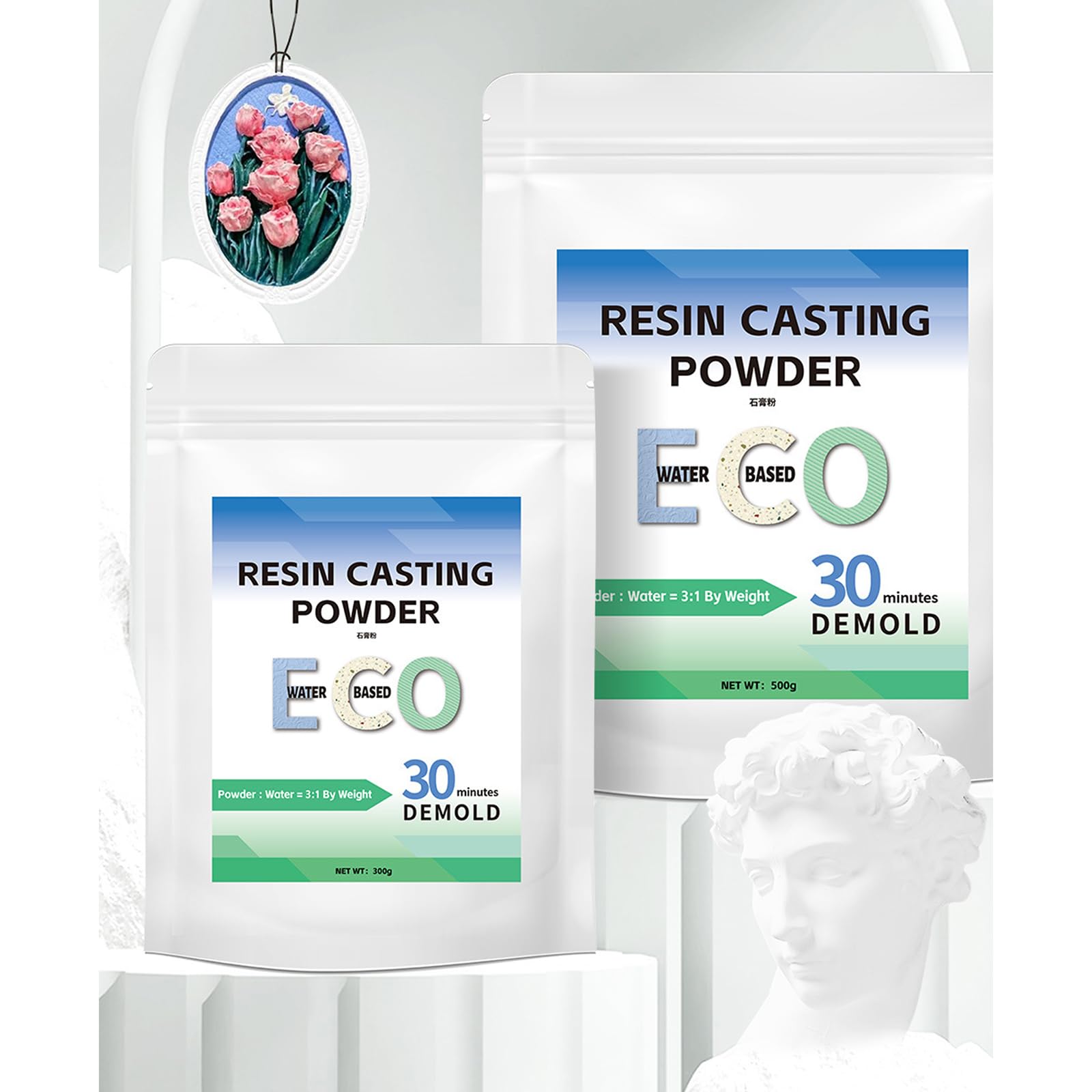 300/500 g / 1000/2000 g Harzgießpulver zum Modellieren von Keramikgips, Gipspulver