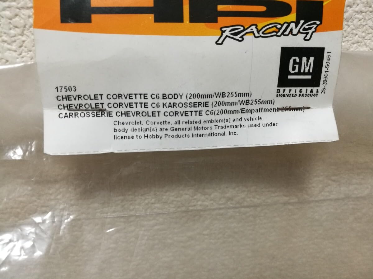 Amazon | 絶版 HPI 1/10 コルベット C6 クリアボディ 200mm/WB255
