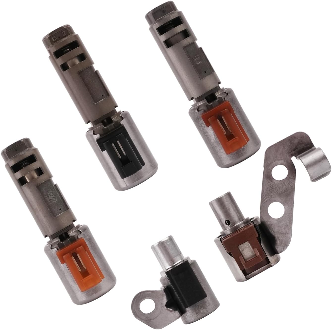 5Pcs Transmission Solenoid Kit Compatible with Toyota Camry Highlander RAV4 Celica Solara Lexus ES300 RX300 Replaces U140E U240E U241 35240-32010 35210-21010