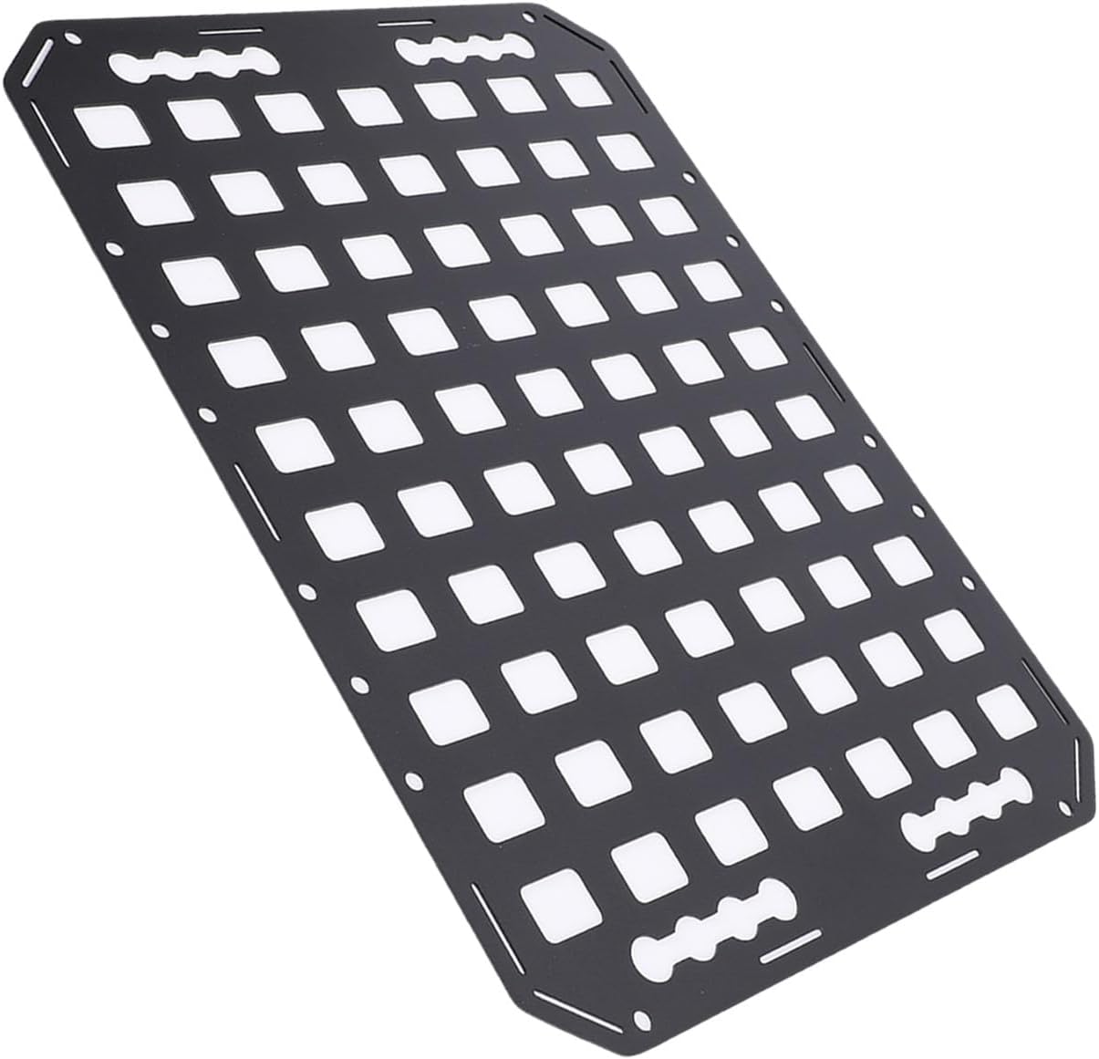 Keenso Truck Bed Molle Panel, Aluminum High Hardness Lightweight L Rail Mount Cargo Tool Storage Panel with Robust Locking System, for Cars SUVs Pickups Trucks RVs Trailers Campers