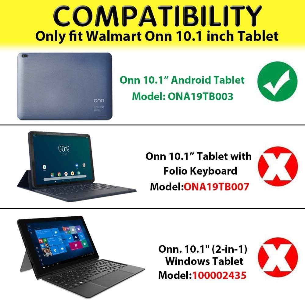 BMOUO Kids Case Only for Onn 10.1 Tablet Case 2019 Model:ONA19TB003,Shockproof Light Weight Handle Stand Kids Case for Onn Tablet 2019 Release (Model: ONA19TB003), Rose