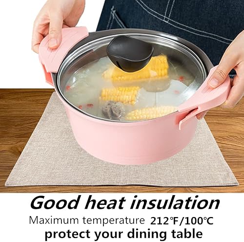 Miniatura 4 de WAZAIGUR Juego de 4 manteles individuales tejidos de tela, lavables, antideslizantes, para mesa de comedor, manteles individuales para mesa de