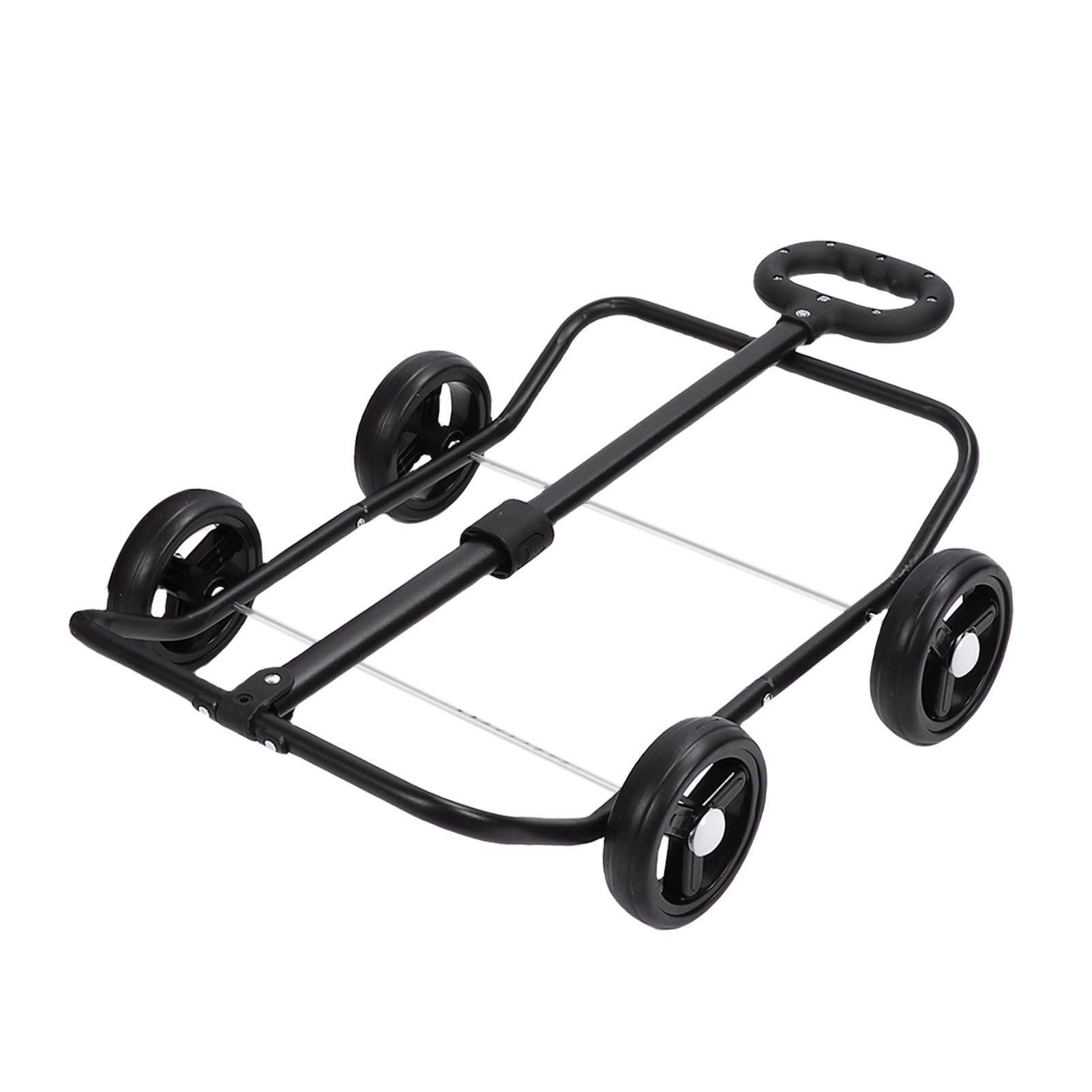 Sxhlseller Transporter dla Psa z Kółkami Wszechstronny i Oddychający Wózek dla Zwierząt Transporter Kota do Podróżowania na Kemping, Metalowa Siatka z Tkaniny Oxford Małych Psów i Kotów (BLACK)