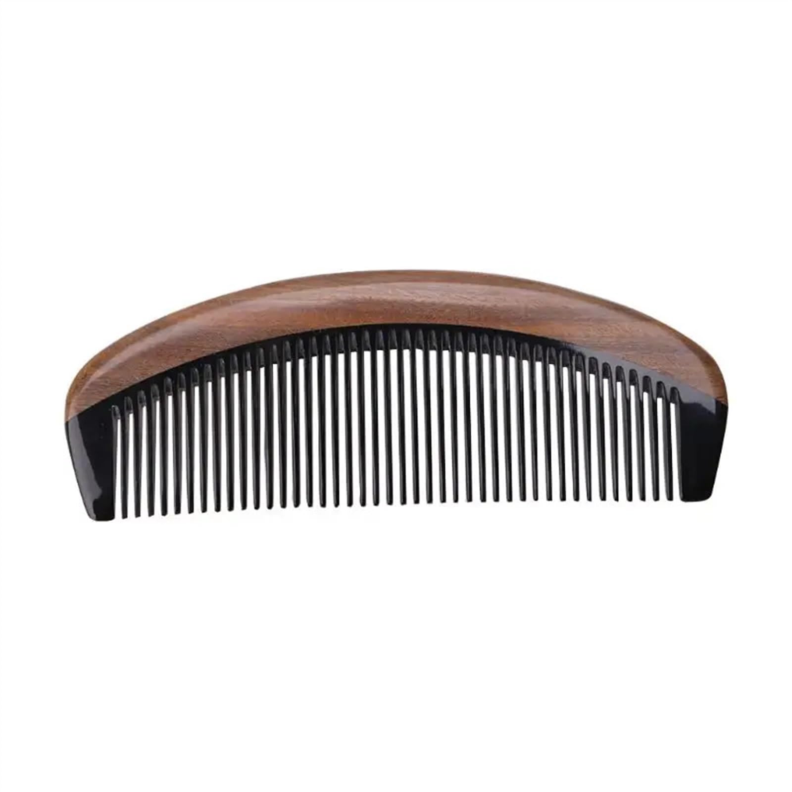 Peine de madera de cuerno de buey de sándalo verde Natural, herramienta de maquillaje for Barba, masaje, cuidado del cabello