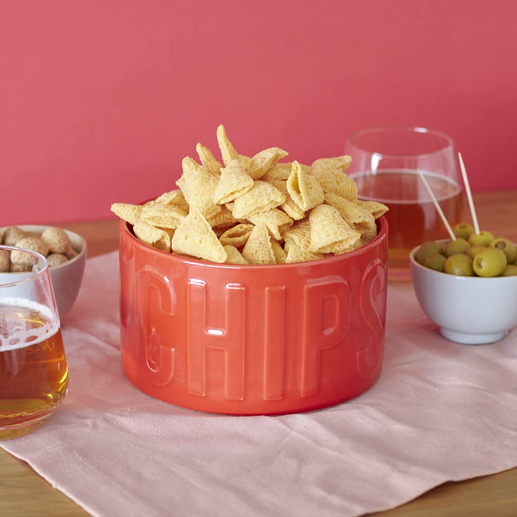 Balvi Plateau apéritif Chips Couleur Rouge Un Bol Original et élégant 1L Céramique 8,5x15x15 cm