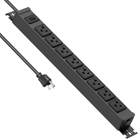 JUNNUJ Heavy Duty Metal Power Strip