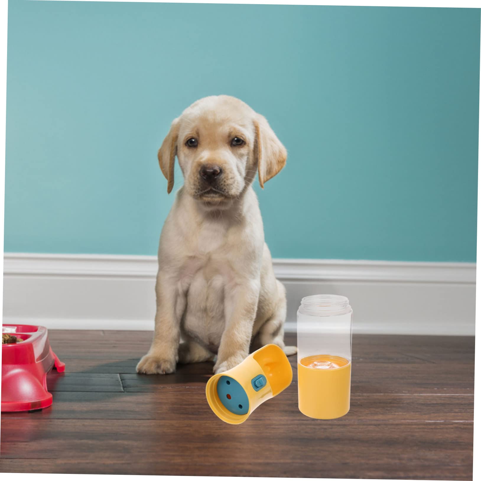 Botella de Agua para Mascotas Portátil 400ml para Perros y Gatos de PP y Silicona